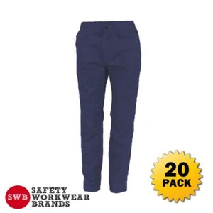 20 x DNC Workwear Ladies Heavyweight Cotton Drill Work Pants Navy Uniform 3321 - Picture 1 of 2