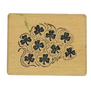 Vintage 1992 Mail Expressions Gummistempel Kleeblatt St. Patrick's Day - Bild 1 von 9