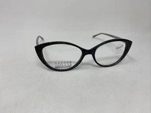 LAFONT ISSY & LA CEPENDANT 1061 50/16/136 BLACK GOLD GRAY EYEGLASSES FRAME EV53 - Picture 1 of 8