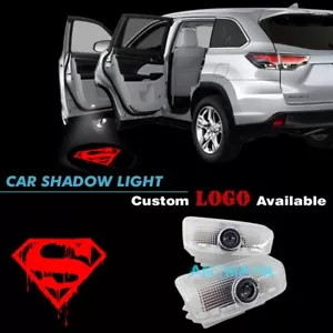 Red Bleeding Superman Car Door LED Projector Ghost Shadow Spot Light For Toyo ta - Bild 1 von 9