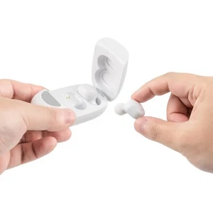 Noise cancelling hearing aid, ear plug type hearing aid, with charging bay - Picture 1 of 6