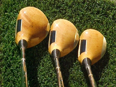 Juego de barras de latón para palos de golf Powerbilt Citation PERSIMMON WOODS Driver 3 5 empuñaduras nuevas Foto 1 de 4