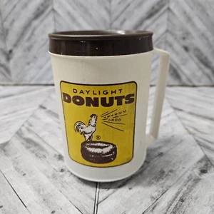 Vintage Daylight Donuts Promo Thermobecher ALADIN Hahn Huhn - Bild 1 von 8