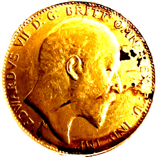 ONE PIECE in English gold sovereign Edward VII, 1907 U…