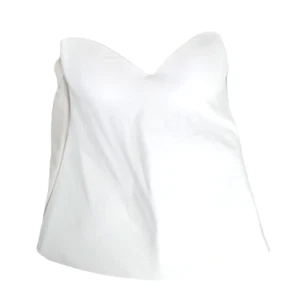 New Davids Bridal Seamless Bustier Corset Bra 36B Strapless White Longline - Picture 1 of 6
