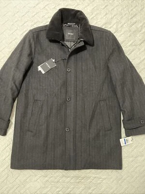 DKNY Men"s Ultra Loft Insulation Premium Fabric Charcoal Wool Blend Coat Size XL - Image 1 of 4