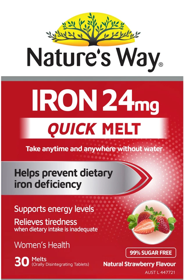 Hierro 24 mg 30 fusión rápida x paquete de 3 Nature's Way Foto 1 de 1
