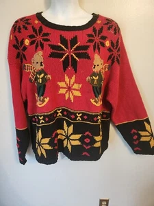 Vintage AK Christmas 1994 Teddy Bear Ugly Christmas Sweater Size 22/24 - Bild 1 von 11