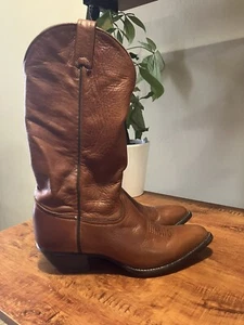 Tony Lama Womens 1012L Sz 6.5 Brown Leather Cowgirl Boots - Picture 1 of 11