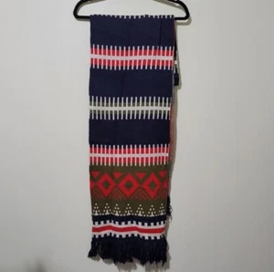 J. Crew LambsWool Cashmere Blend Super Long Soft Knit Multicolor Fringe Scarf - Picture 1 of 6