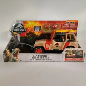 Jurassic World Mattel Jeep Wrangler + Rescue Net + Dimorphodon Brand New FNP46 - Picture 1 of 5