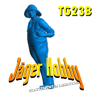 TG23B Scale Model Fisherman Captain Crew Figure | Jager Hobby - Image 1 of 4