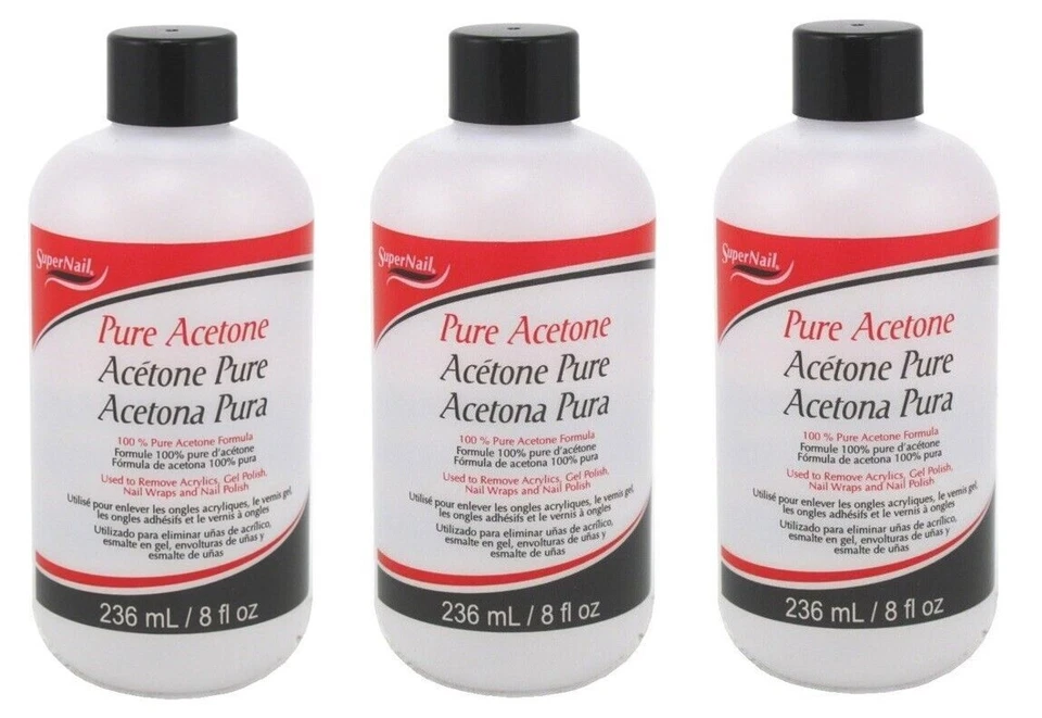 BL Super Nail 8 盎司纯丙酮去甲剂 X 3 包 — 第 1/1 张图片