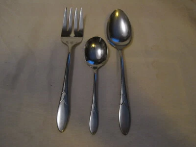 Tenedor para servir 3 piezas Oneida Oneidacraft Deluxe acero inoxidable DEBONAIR cucharada azúcar Foto 1 de 4