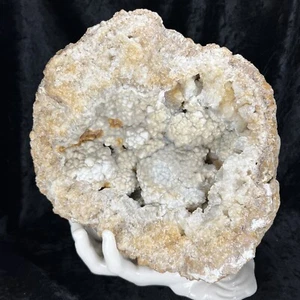 8-1/2” Geoda Natural Azul Gris Botrioidal Calcedonia Cristal Cuarzo Ágata 8.9Lb - Imagen 1 de 8
