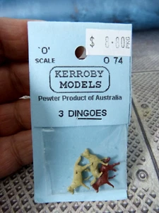 Kerroby Models details O Scale scenery 1/45 Whitemetal Painted dingoes Part #O74 - Picture 1 of 3
