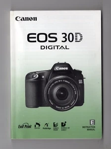 Libro de instrucciones/manual/guía del usuario para cámara digital Canon EOS 30D en inglés - Imagen 1 de 16