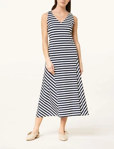 Abito midi jersey LAUREN RALPH LAUREN π MEEGAN π D38-40 blu-crema π NP 230 E - Foto 1 di 15