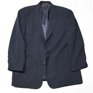 Vtg Emporio Armani 42S Navy Blue Wool Italy Old Money Suit Jacket Sport Coat - Picture 1 of 12