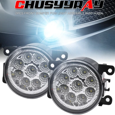 White Clear Lens Replacement Fog Light Lamps For Mitsubishi Endeavor 2006-2011 - Image 1 of 4