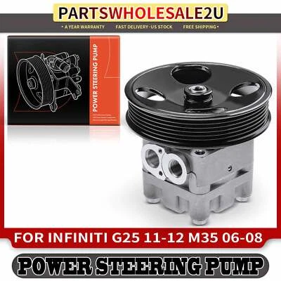 Bomba de dirección asistida con polea para Infiniti G25 2011 2012 2,5 L M35 2006-2008 3,5 L Foto 1 de 4