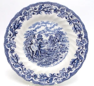 Myotts Staffordshire Ware Blue Country Life 7⅞in Salad Plate scenic - Picture 1 of 3