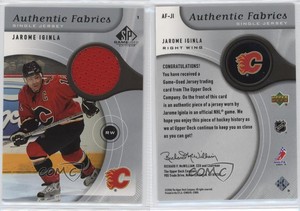 2005-06 SP Game Used Edition Authentic Fabrics Jarome Iginla #AF-JI HOF