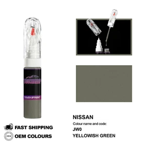 FOR NISSAN YELLOWISH GREEN JW0 Touch Up Paint Pen Brush Fix Kit Scratch Chip Set - Picture 1 of 8