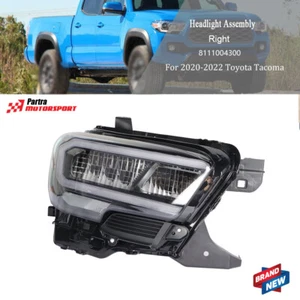 Faro lateral derecho LED completo para Toyota Tacoma 2020-2022 negro transparente - Imagen 1 de 13