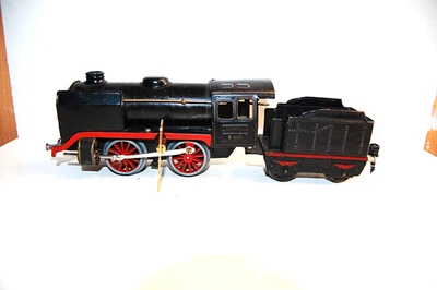 alte Märklin Spur 0 Blech Dampflokomotive R 900 + Tender Uhrwerk - Bild 1 von 4