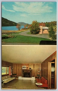 Postal de Rodger's Oxbow Motel Adirondack Forest Preserve Lake Pleasant New York - Imagen 1 de 4