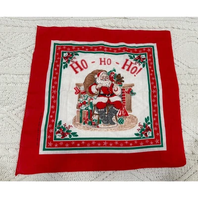 Papá Noel Navidad Bandana Ho Ho Algodón Poliéster Hecho en EE. UU. De Colección 14193 Foto 1 de 4