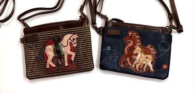 CHALA 2 Mini Crossbody Bags Cell Phone Purses Horse Equestrian Removable Straps - Image 1 of 4