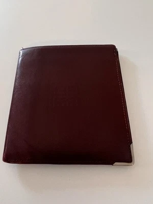 Винтажный бордовый кожаный складной бумажник Givenchy - Изображение 1 из 4