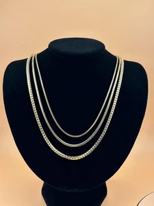 14k Gold Franco Chain Solid Gold 2.2mm Round Style Necklace Bracelet - Picture 1 of 10