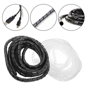 Spiral Wrap Cable Organizer - Cable Tie Distributor PC TV Wire Management Sleeve - Picture 1 of 23