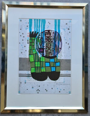 Friedensreich Hundertwasser "Der Träumer" Original Il Rotolante Kunstwerk Signed - Bild 1 von 4