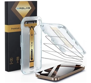 MRGLAS 4er Pack TOP 9H+ Glas für iPhone 16 Pro Sichtschutz Displayschutzfolie [Auto Ali - Bild 1 von 4