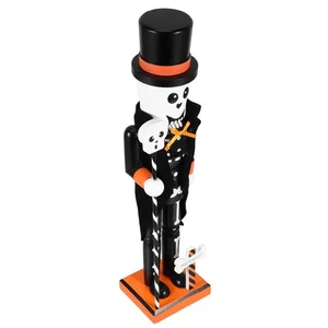  Halloween Nutcracker Soldier Solid Wooden Figurine Halloween Party Supplies - Picture 1 of 12