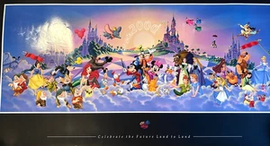 Disney / Celebrate the Future Land to Land Poster 18x36 del 2000 / Nuovo in Tubetto - Foto 1 di 4