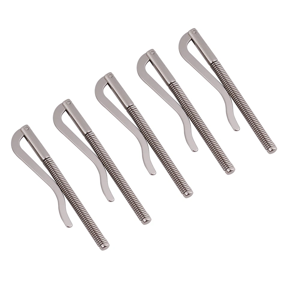 5 Pcs Steel Bifold Money Clip Bar Wallet Replacement Spring Clamp Cash Holder
