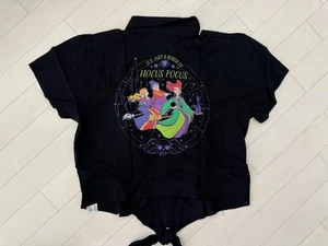 Her Universe Disney Hocus Pocus Front Tie Woven Button-Up Gr. XXL Neu Mit Etikett - Bild 1 von 8