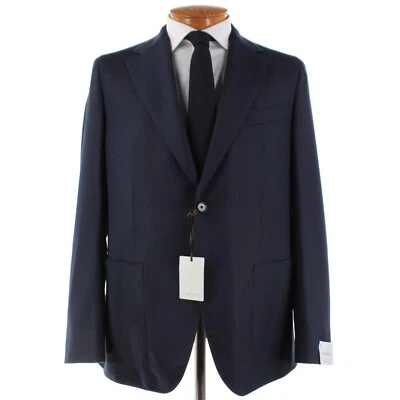 Caruso NWT 100% Wool Two Piece Suit Size 54R (44R US) Aida In Blue - Image 1 of 4