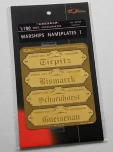 Flyhawk FH700028 1/700 WWII Kriegsmarine Warships Nameplates I - Picture 1 of 1
