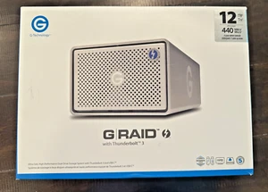 G Technology G RAID 12TB Thunderbolt 3 440 mb/s 7200 RPM EXTERNAL HARD DRIVE - Photo 1/9