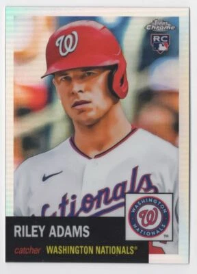 2022 Topps Chrome Platinum REFRACTOR Riley Adams Rookie Washington Nationals - Image 1 of 2