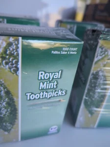 1 caja de palillos de dientes de madera envueltos en violonchelo Royal Mint 2-3/4" 1000/POR caja 1000 TOTAL - Imagen 1 de 5