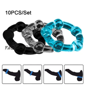 ANILLOS DE CUENTAS DURAS STAY-ALEATORIOS 10 PIEZAS anillo potenciador del pene retardo - Imagen 1 de 12