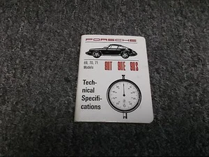 1969-1970 1971 Porsche 911T 911E 911S Technical Service Specifications Manual - Picture 1 of 2