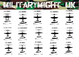 1 /16 - 1/18 SCALE 120mm FIGURES AERIAL RECOGNITION SHEETS USAAF - Picture 1 of 1